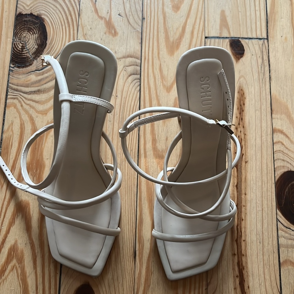 Schutz Nude Heeled Sandals